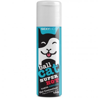 Gel Comestível para Sexo Oral Ball Cat - Super Hot - Chiclete - 15g