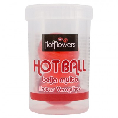 Hot Ball Comestível Beija Muito Frutas Vermelhas - 4g - Hot Flowers