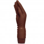 Prótese em Formato de Mão com Vibrador Hand Finger 21 x 5 cm - Chocolate