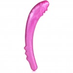 Plug Anal e Vaginal Duplo com Saliências Alien 18 x 2,5 cm - Rosa