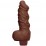 Pênis Realístico com Vibrador e Escroto Big Boss 18,5 x 5 cm - Chocolate